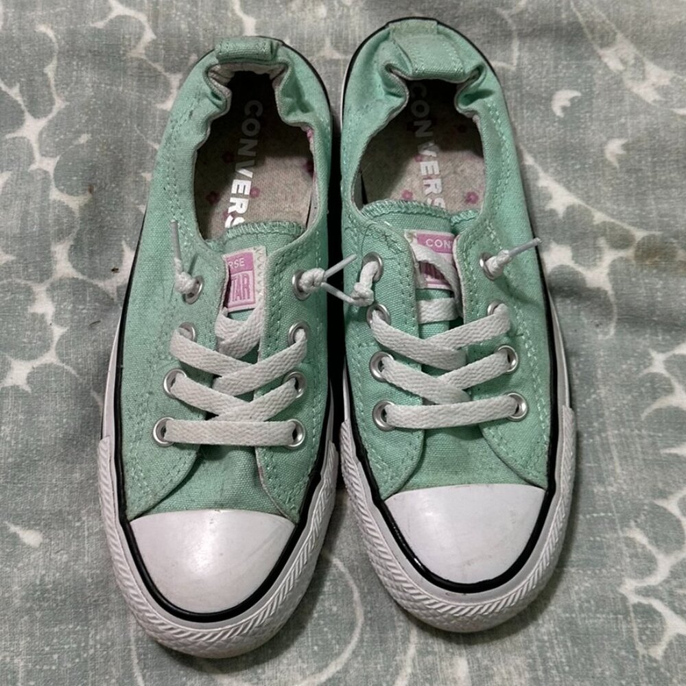 Converse Women's All-Star Shoreline Slip On elastic back Foothill Green Size 6